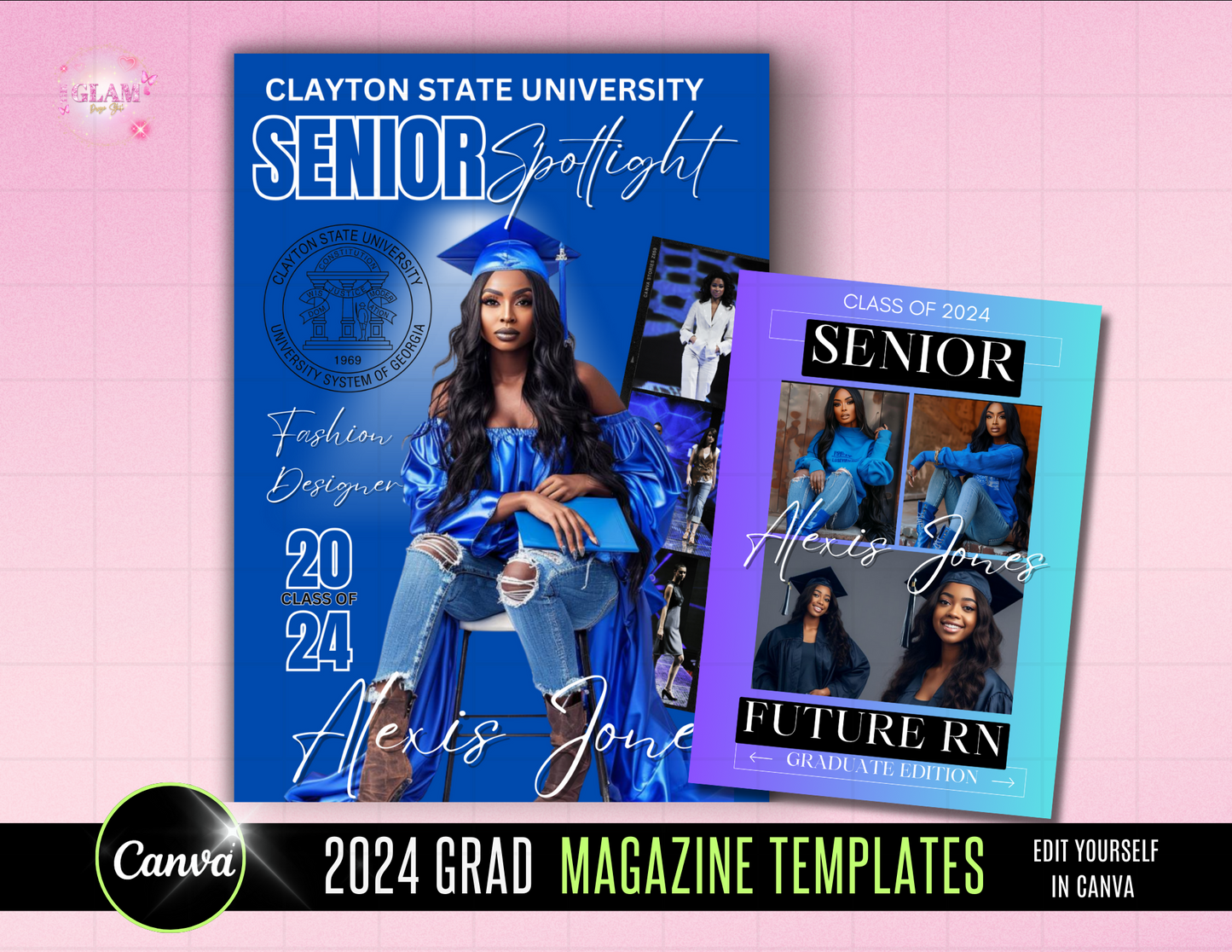 2024 Graduation Editable (15) Mockups for T-Shirts, Stole, Pillows & More