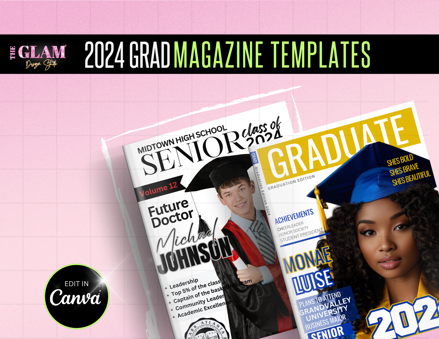 2024 Graduation Editable (15) Mockups for T-Shirts, Stole, Pillows & More