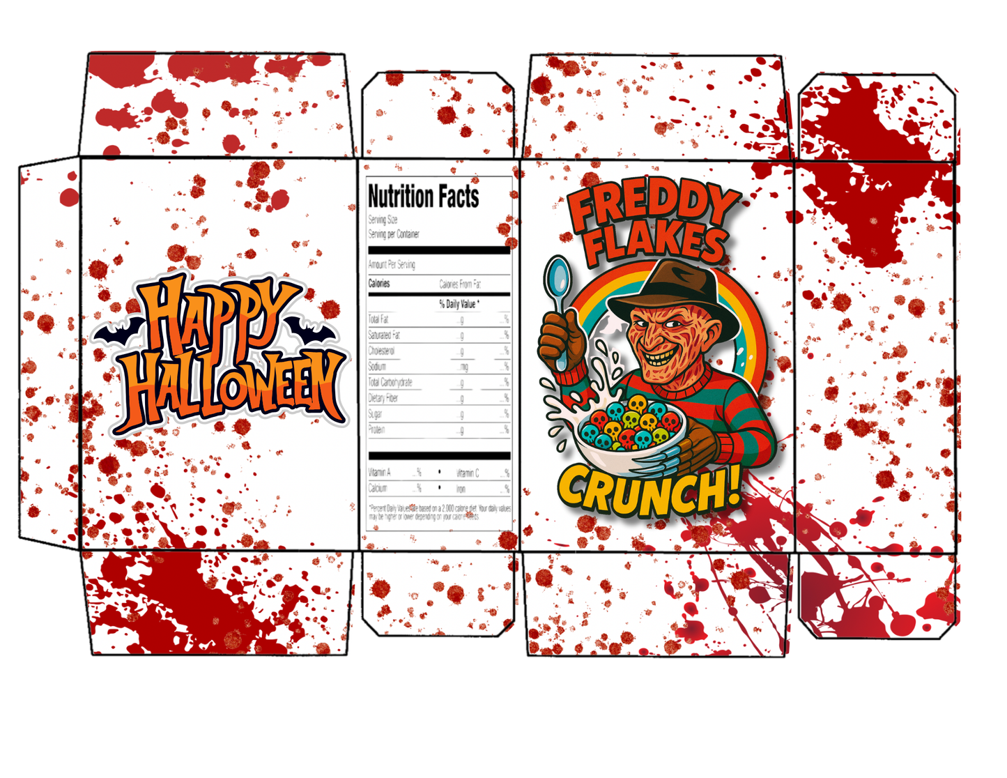 Halloween Cereal killers box template
