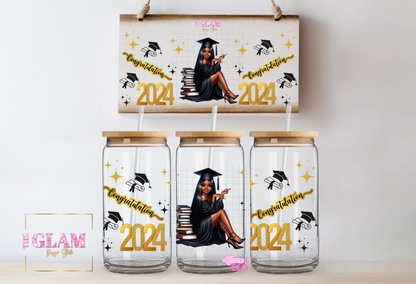 2024 (Digital File) Graduation 16oz Libby Cup PNG Template, (PLR) included