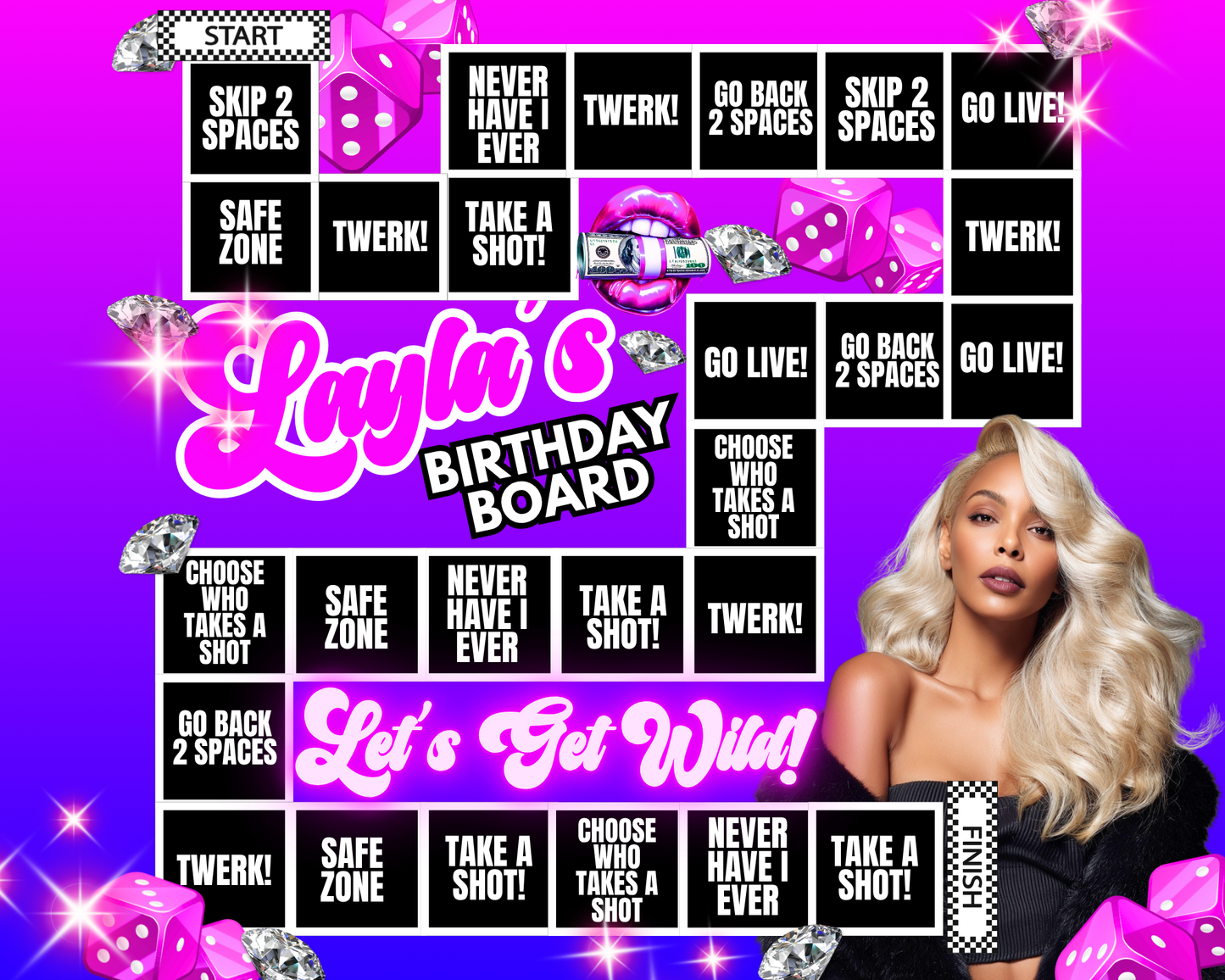 Editable Birthday Game Board Canva Templates | Fun Canva Party Game for Crafters & DIY Designers | Scorpio Season Edition and more