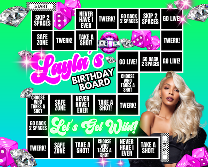 Editable Birthday Game Board Canva Templates | Fun Canva Party Game for Crafters & DIY Designers | Scorpio Season Edition and more