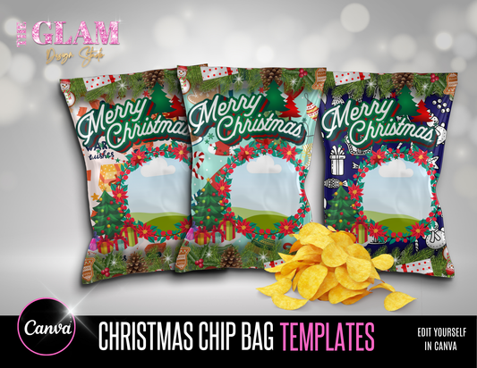Christmas Chip Bag Templates