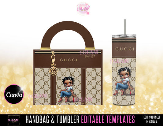 Miss Betty Gucci Handbag Gift Box Template Bundle Purse Template, (Digital Product) DIY Purse Template, Designer Handbag Gift Box, Canva Template, PNG File, Vending Machine