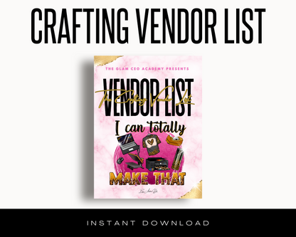 The Crafting Vendor List (Wholesale Suppliers)